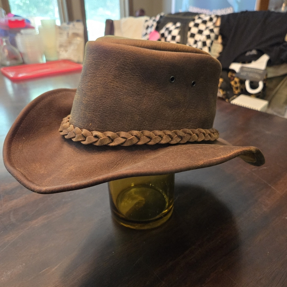 New Leather Aussie Bush Hat